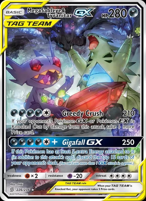 Mega Sableye & Tyranitar GX – Unified Minds 226