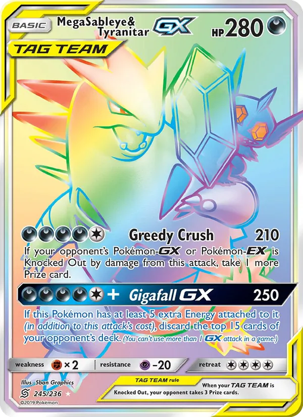 Mega Sableye & Tyranitar GX – Unified Minds 245