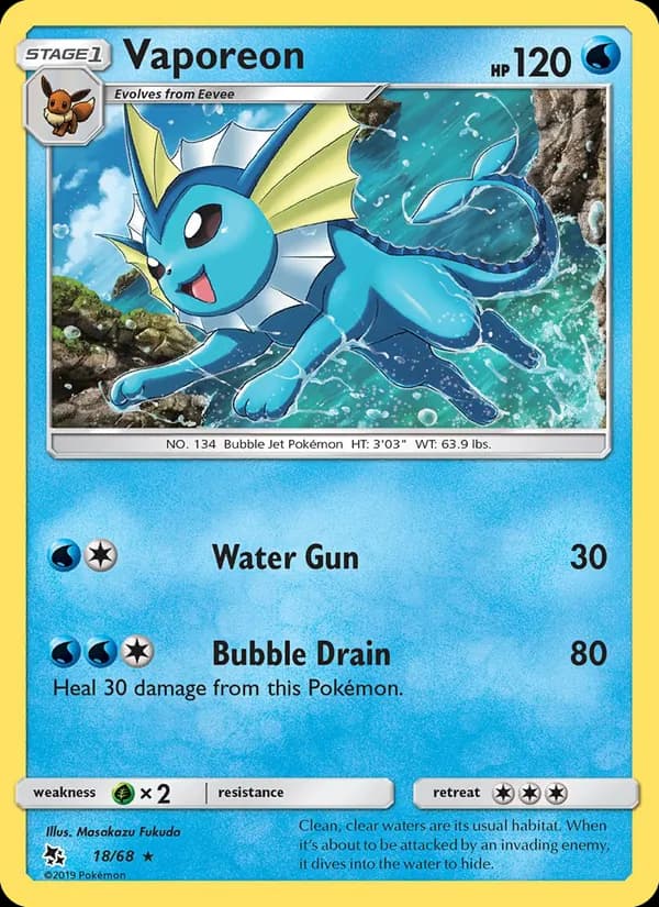 Vaporeon – Hidden Fates 18
