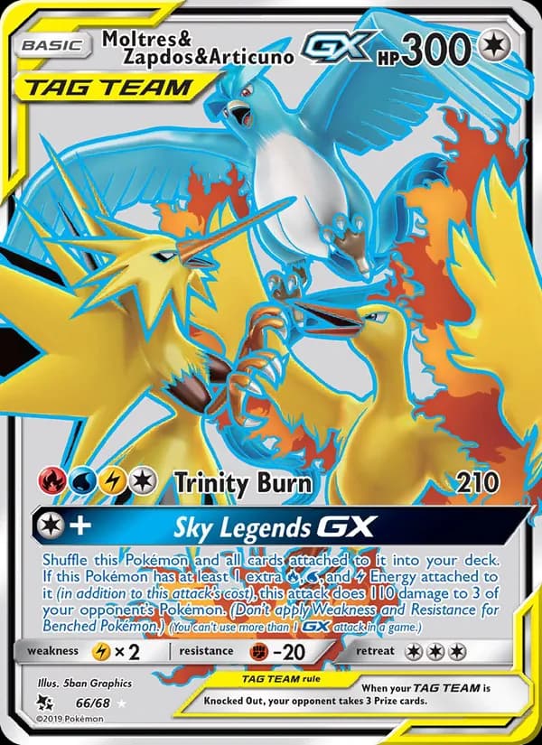 Moltres & Zapdos & Articuno GX – Hidden Fates 66