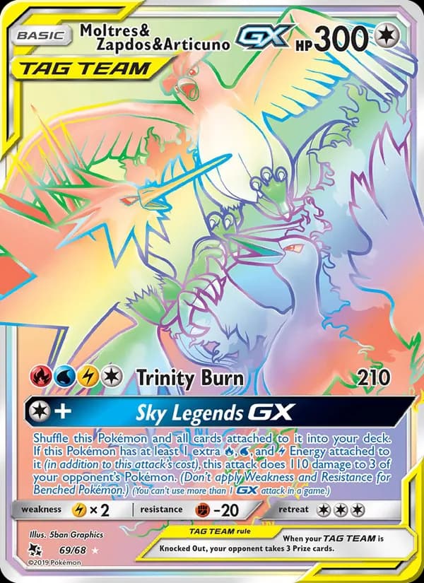 Moltres & Zapdos & Articuno GX – Hidden Fates 69