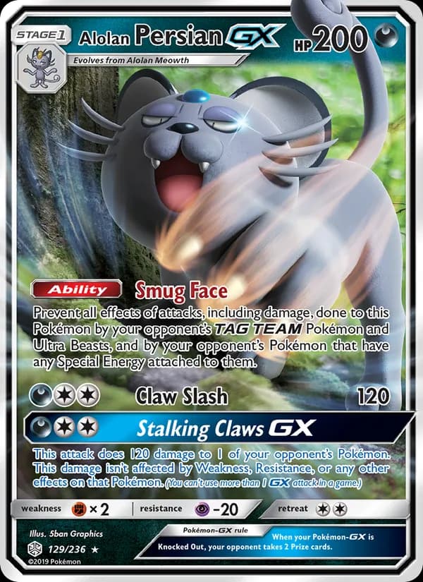 Alolan Persian GX – Cosmic Eclipse 129