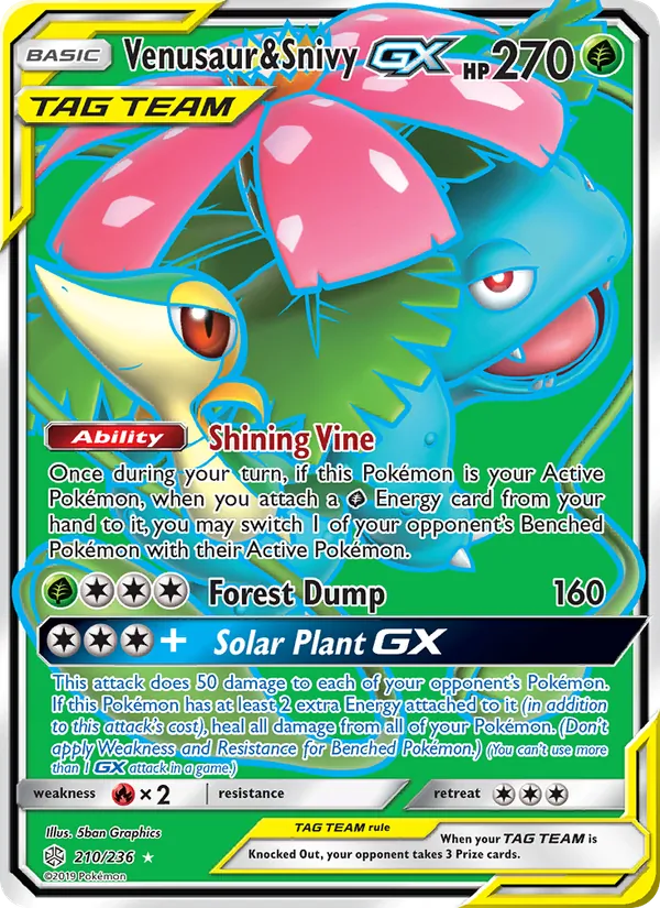 Venusaur & Snivy GX – Cosmic Eclipse 210