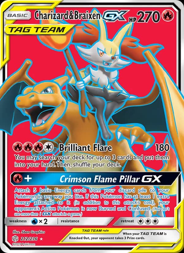 Charizard & Braixen GX – Cosmic Eclipse 212