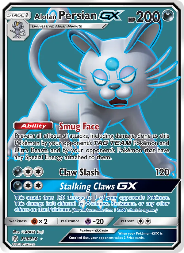 Alolan Persian GX – Cosmic Eclipse 219