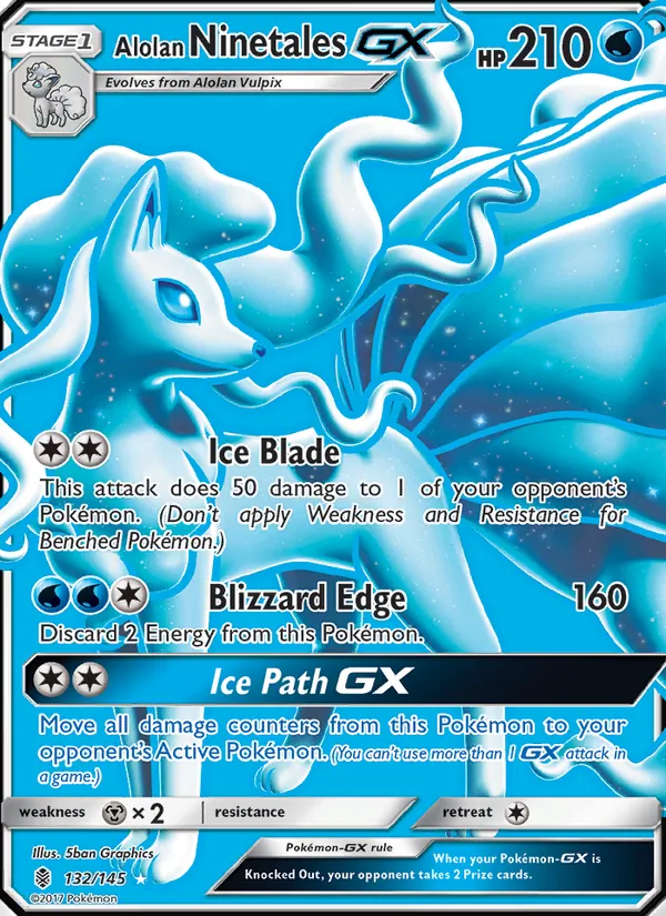 Alolan Ninetales GX – Guardians Rising 132