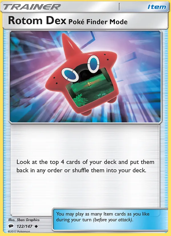 Rotom Dex—Poké Finder Mode – Burning Shadows 122