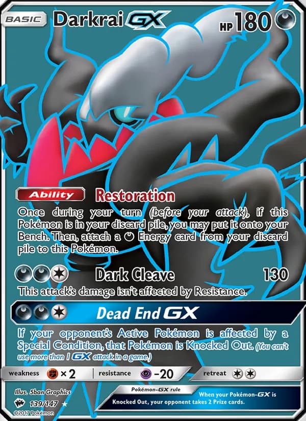 Darkrai GX – Burning Shadows 139
