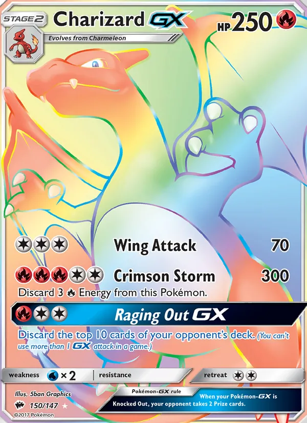 Charizard GX – Burning Shadows 150