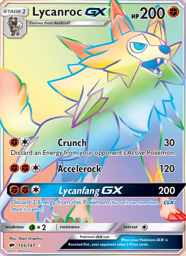 Lycanroc GX – Burning Shadows 155