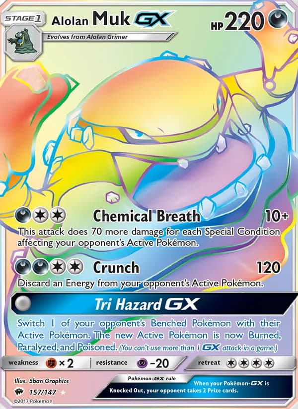 Alolan Muk GX – Burning Shadows 157