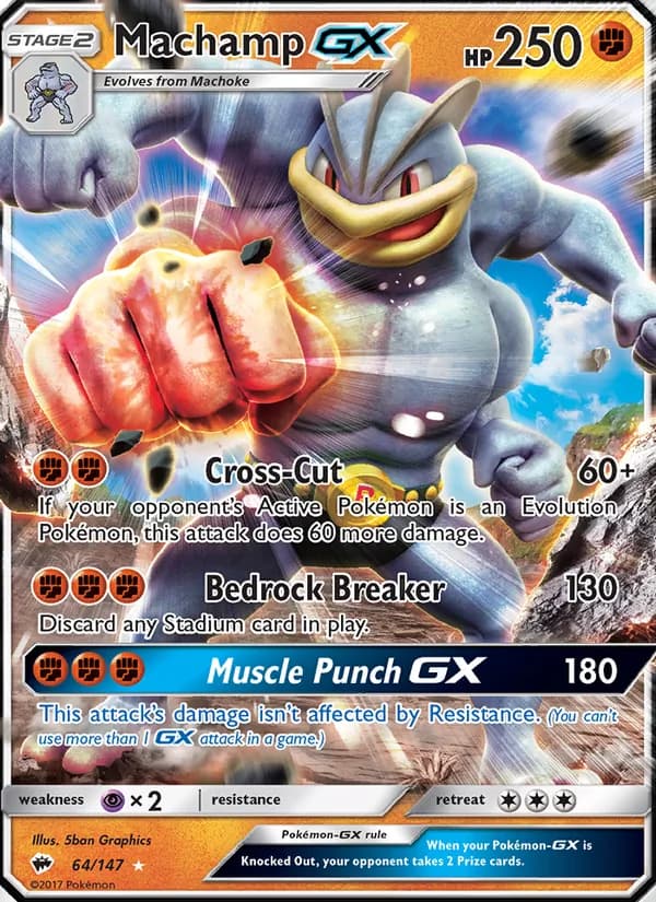 Machamp GX – Burning Shadows 64