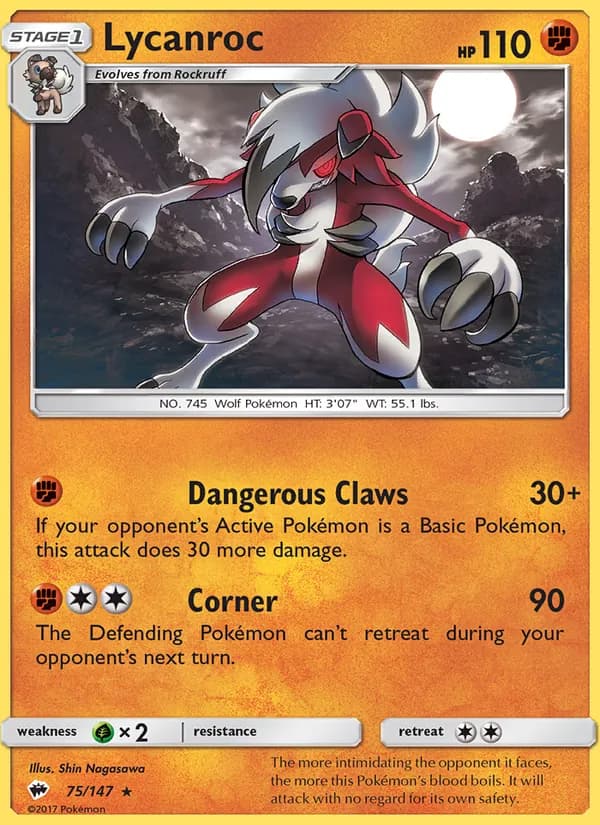 Lycanroc – Burning Shadows 75
