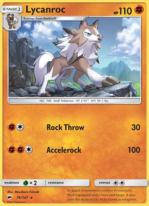 Lycanroc – Burning Shadows 76