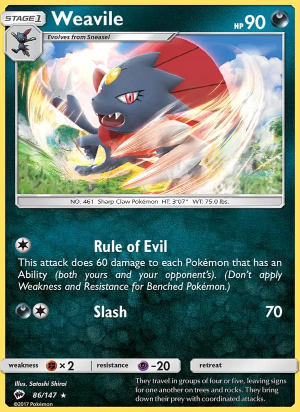 Weavile – Burning Shadows 86