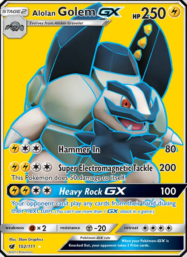 Alolan Golem GX – Crimson Invasion 102