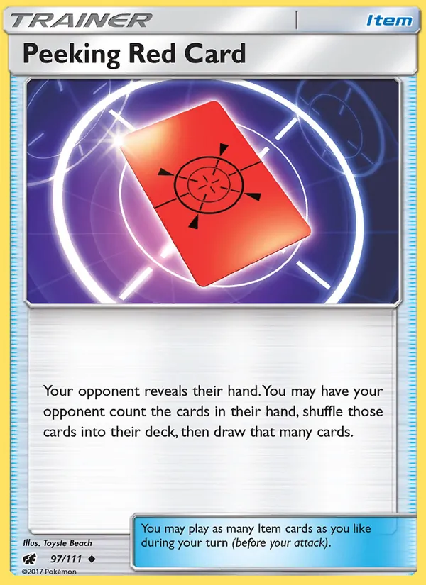 Peeking Red Card – Crimson Invasion 97