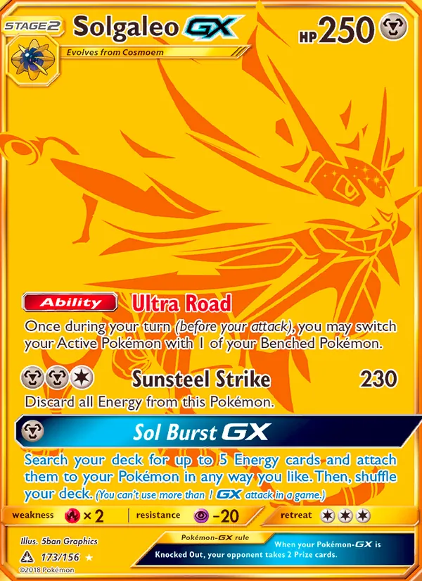 Solgaleo GX – Ultra Prism 173