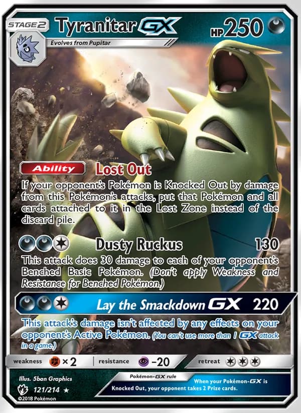 Tyranitar GX – Lost Thunder 121
