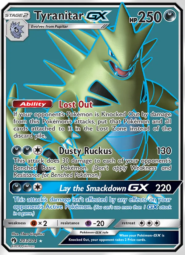 Tyranitar GX – Lost Thunder 203