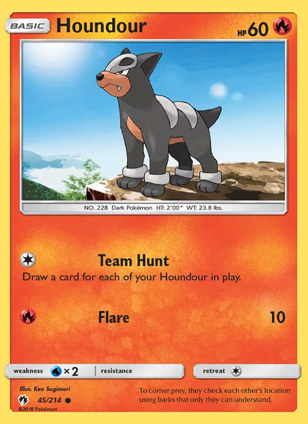 Houndour – Lost Thunder 45