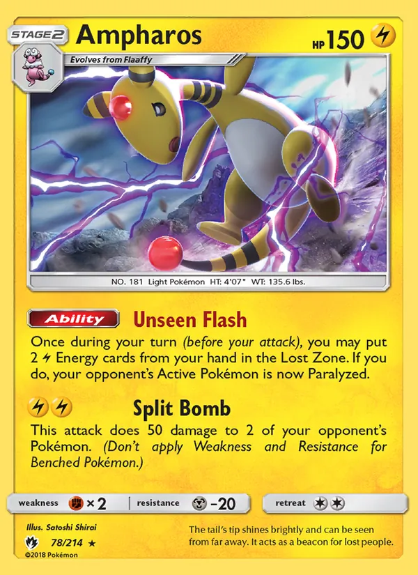 Ampharos – Lost Thunder 78