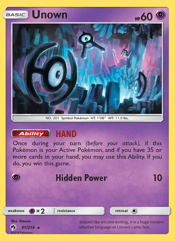 Unown – Lost Thunder 91