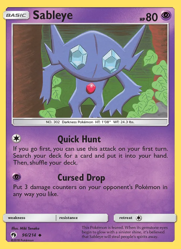 Sableye – Lost Thunder 96