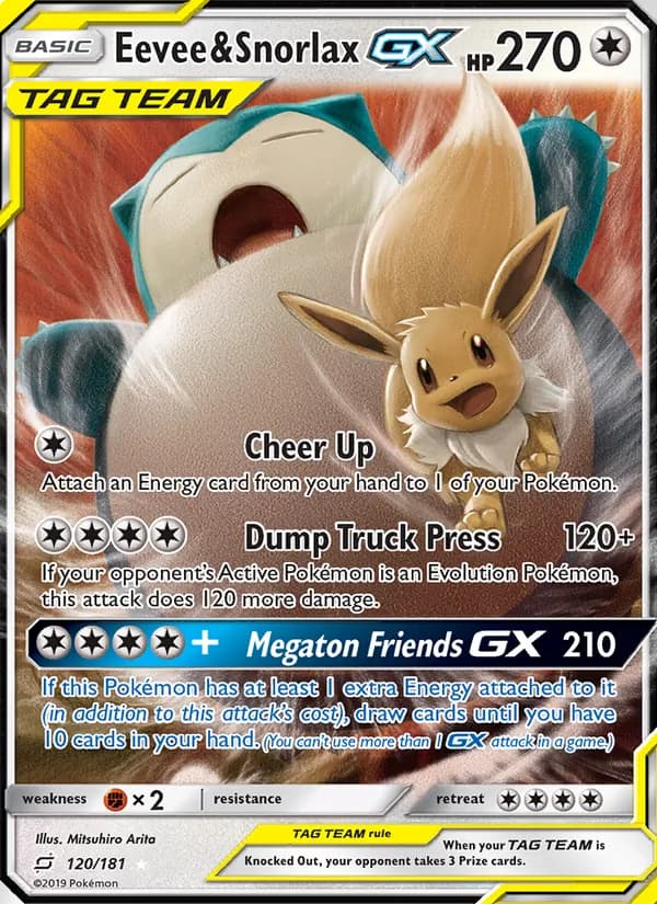 Eevee & Snorlax GX – Team Up 120