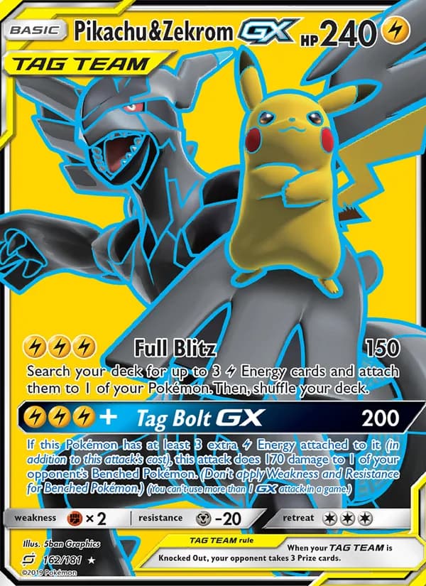 Pikachu & Zekrom GX – Team Up 162
