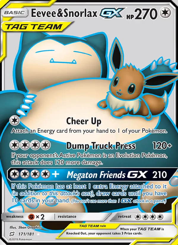 Eevee & Snorlax GX – Team Up 171