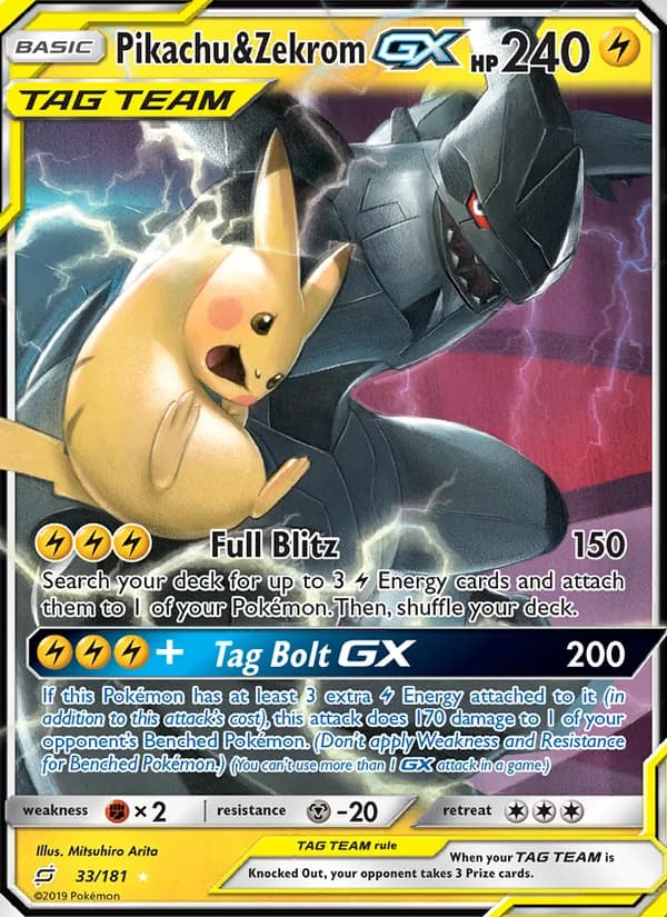 Pikachu & Zekrom GX – Team Up 33
