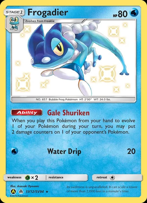 Frogadier – Hidden Fates Shiny Vault SV12