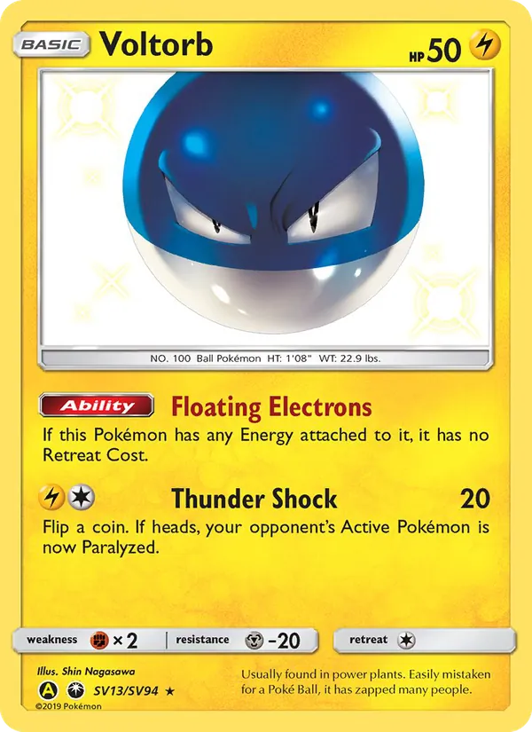 Voltorb – Hidden Fates Shiny Vault SV13