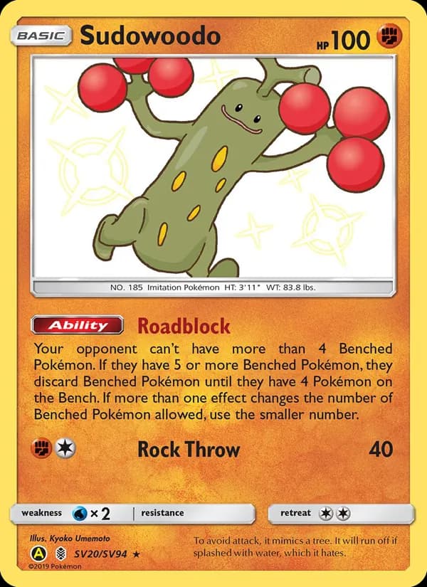 Sudowoodo – Hidden Fates Shiny Vault SV20