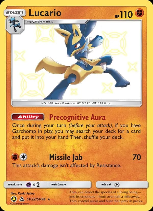 Lucario – Hidden Fates Shiny Vault SV22