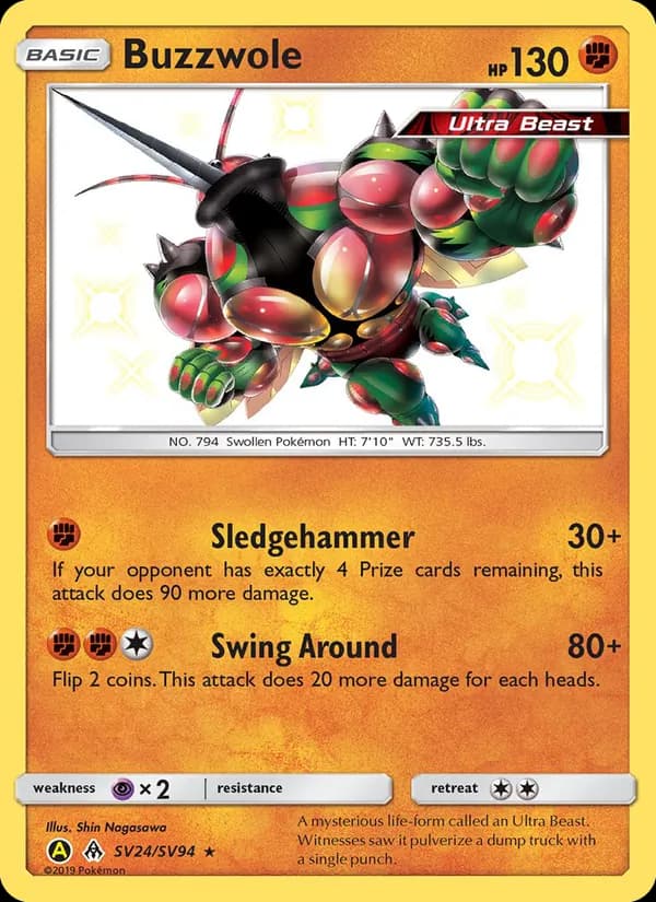 Buzzwole – Hidden Fates Shiny Vault SV24