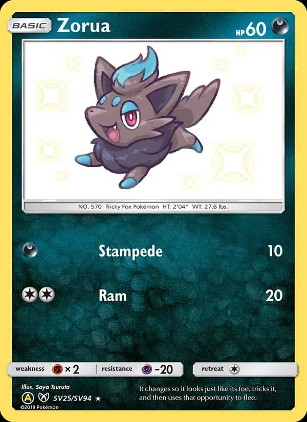 Zorua – Hidden Fates Shiny Vault SV25