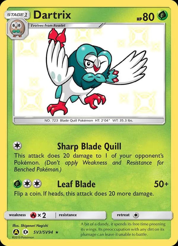 Dartrix – Hidden Fates Shiny Vault SV3