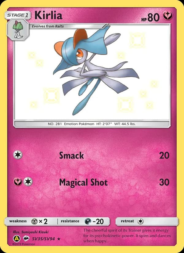 Kirlia – Hidden Fates Shiny Vault SV35