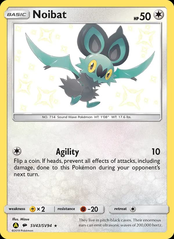 Noibat – Hidden Fates Shiny Vault SV43