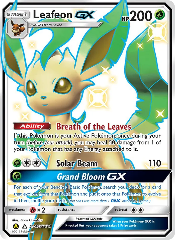 Leafeon-GX – Hidden Fates Shiny Vault SV46