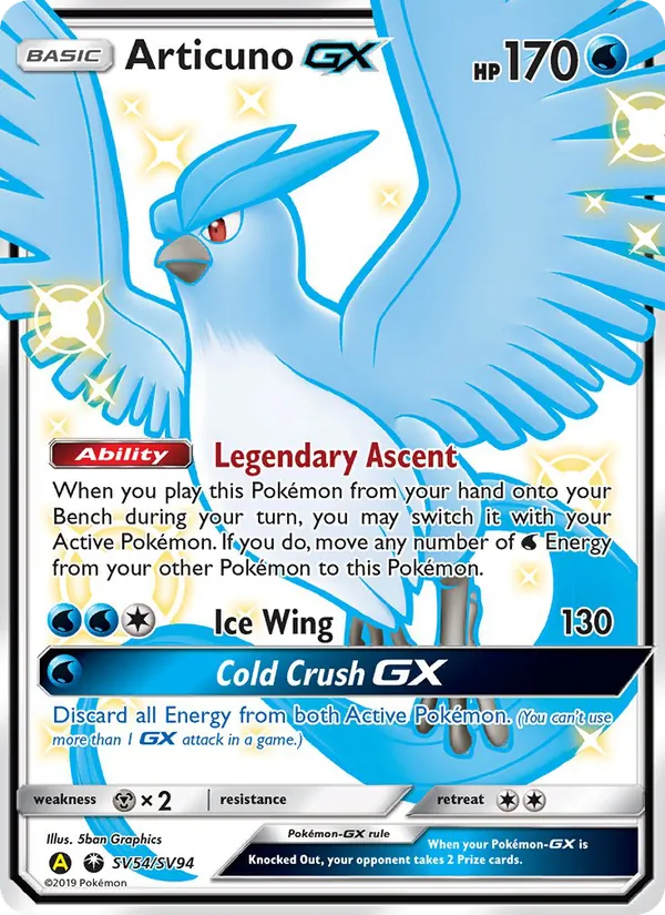 Articuno-GX – Hidden Fates Shiny Vault SV54