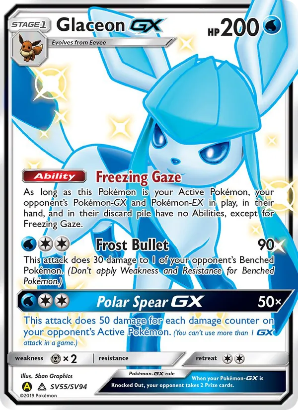 Glaceon-GX – Hidden Fates Shiny Vault SV55