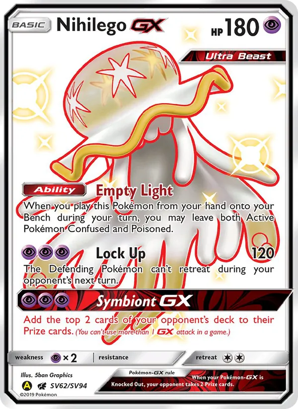 Nihilego-GX – Hidden Fates Shiny Vault SV62