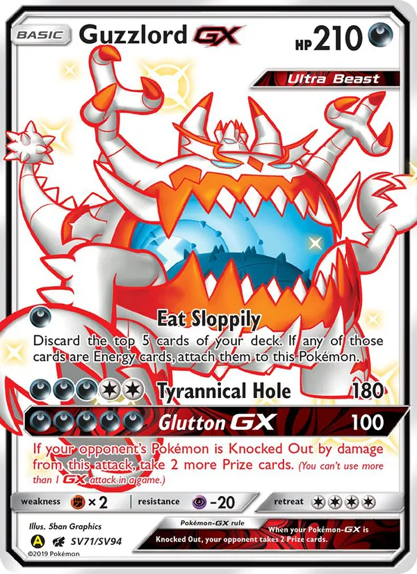 Guzzlord-GX – Hidden Fates Shiny Vault SV71