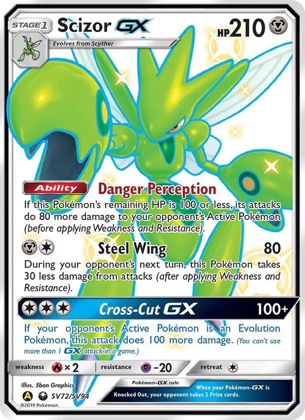 Scizor-GX – Hidden Fates Shiny Vault SV72