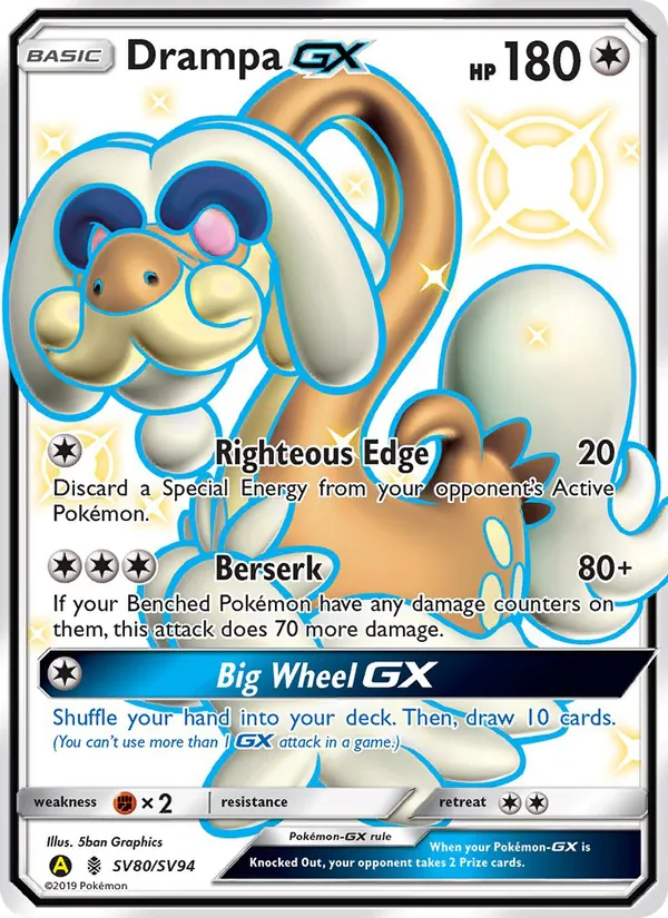 Drampa-GX – Hidden Fates Shiny Vault SV80