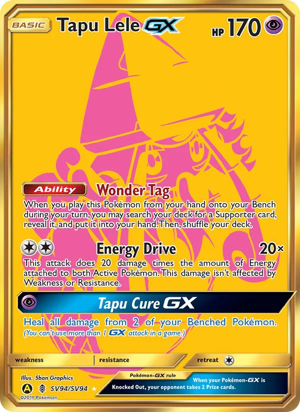 Tapu Lele-GX – Hidden Fates Shiny Vault SV94