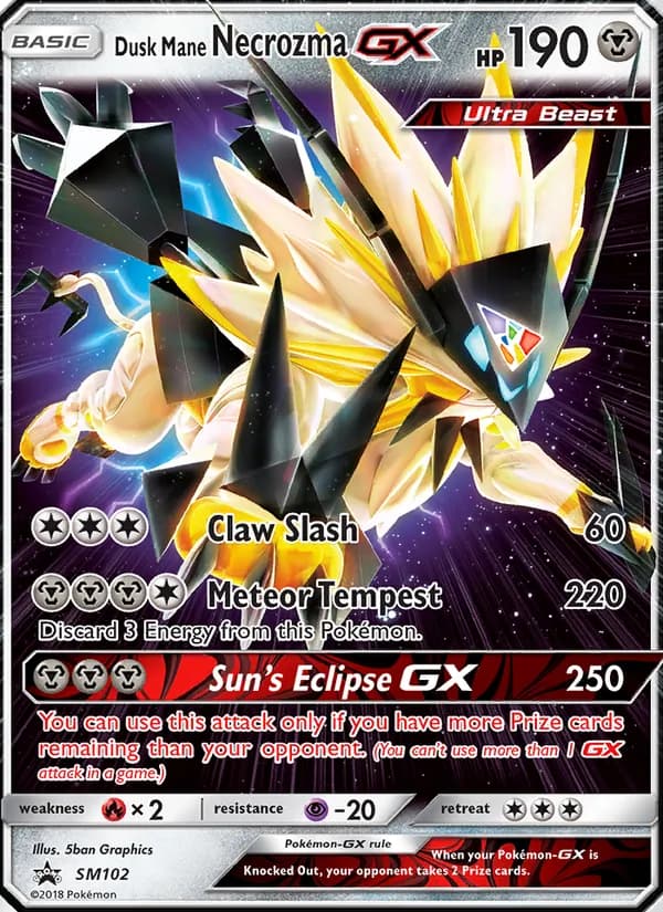 Dusk Mane Necrozma GX – SM Black Star Promos SM102
